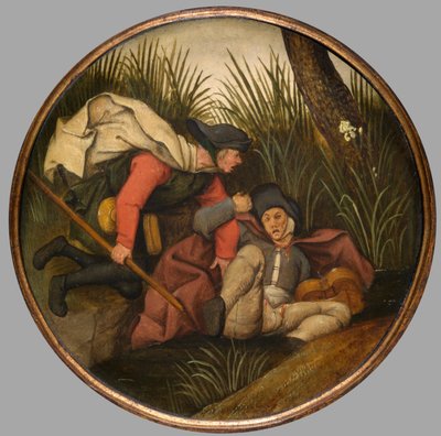 Als de Blinden de Blinden Leiden, Zullen Beiden in de Gracht Vallen, c.1594 door Pieter the Younger Brueghel