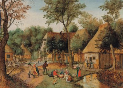 Maaltijd op het platteland door Pieter Brueghel the Younger