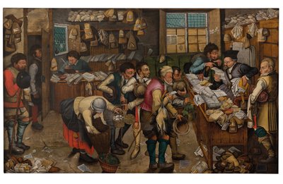 De betaling van tienden door Pieter the Younger Brueghel