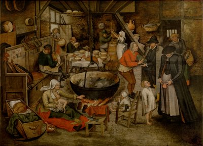 Bezoek aan de Boeren door Pieter the Younger Brueghel