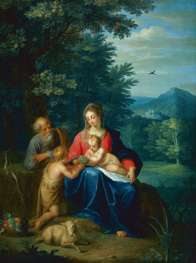 De Heilige Familie met de Jonge Johannes de Doper door Pieter van Avont