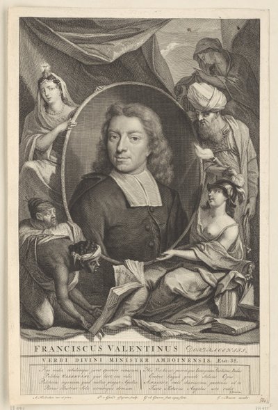 Portret van François Valentijn door Pieter van Gunst