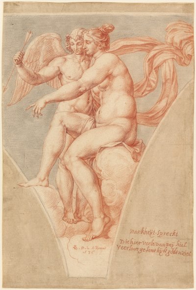 Venus en Cupido (naar Rafaël) door Pieter van Lint