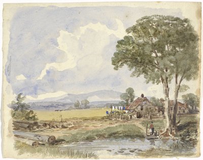Landschap met boerderij door Pieter van Loon