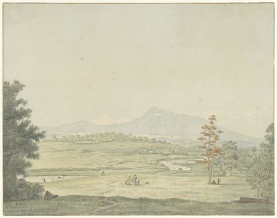 Landschap op Java door Pieter van Oort Hzn