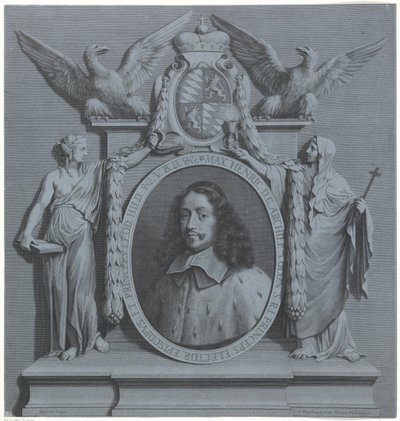 Portret van Maximiliaan Hendrik van Beieren, aartsbisschop van Keulen door Pieter van Schuppen