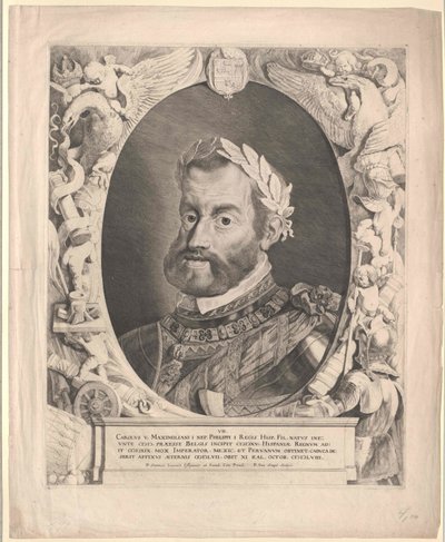 Heilige Roomse keizer Karel V (prent) door Pieter van Sompel