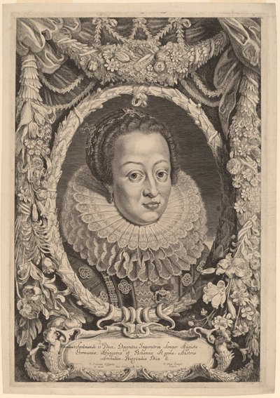 Eleanora, Vrouw van Ferdinand II door Pieter van Sompel after Pieter Claesz Soutman