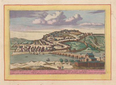 Gezicht op de Portugese stad Coimbra door Pieter van den Berge