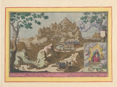 Gezicht op de berg Montserrat door Pieter van den Berge