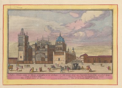 Gezicht op de kathedraal van Toledo door Pieter van den Berge