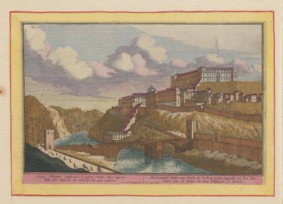 Gezicht op het Alcázar te Toledo door Pieter van den Berge