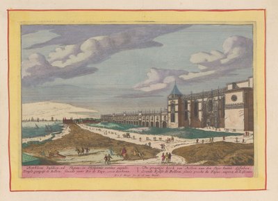 Gezicht op het Hiëronymus Klooster in Belém door Pieter van den Berge
