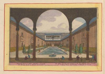 Hof in het Alhambra te Granada door Pieter van den Berge