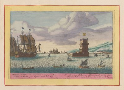 Toren van Belém in de rivier Taag gelegen door Pieter van den Berge