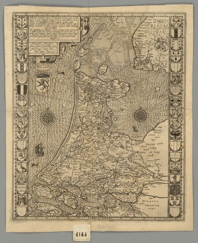1596 Nederland Comitatus Kaerius door Pieter van den Keere
