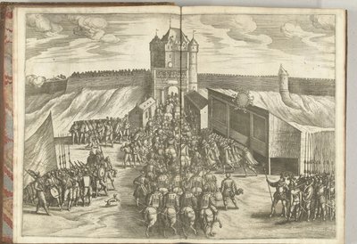 Intocht van aartshertog Ernst bij een stadspoort van Brussel, 1594 door Pieter van der Borcht (I) (attributed to)