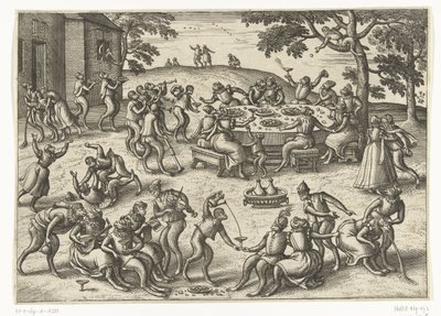 Banket in open lucht door Pieter van der Borcht (I)