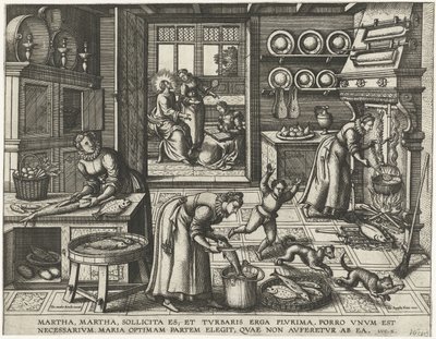Christus in het huis van Martha en Maria door Pieter van der Borcht (I)