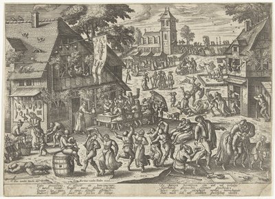 Feest van het St. Sebastiaansgilde door Pieter van der Borcht (I)