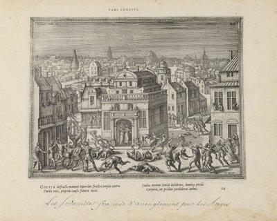 Mannen van Sodom met blindheid geslagen door Pieter van der Borcht (I)
