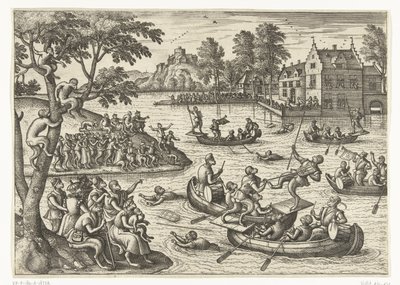 Steekspel op het water door Pieter van der Borcht (I)