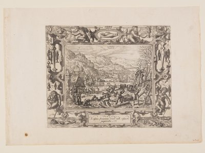 Februari, uit De Twaalf Maanden door Pieter van der Borcht