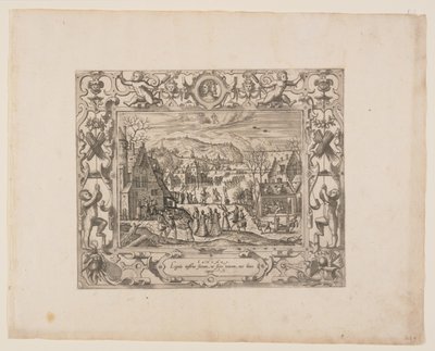 Januari, van De Twaalf Maanden door Pieter van der Borcht