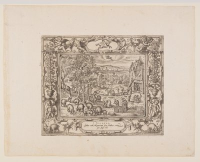 November, van De Twaalf Maanden door Pieter van der Borcht