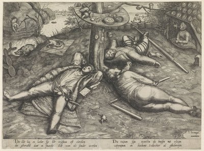 Luilekkerland door Pieter van der Heyden (attributed to)