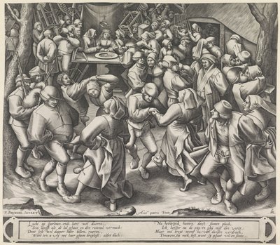 Dans op boerenbruiloft door Pieter van der Heyden