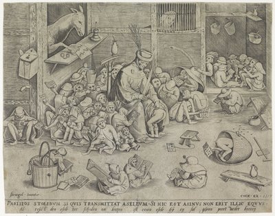 De ezel in school door Pieter van der Heyden