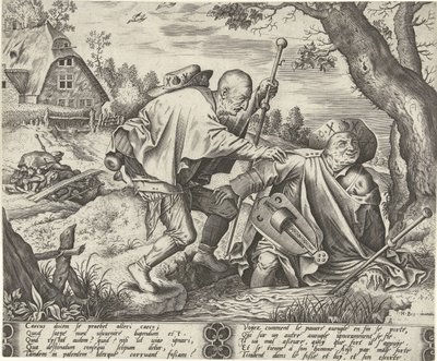 Parabel van de twee blinden door Pieter van der Heyden