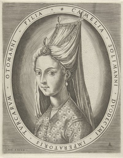 Portret van Camalia, dochter van Suleyman I de Grote door Pieter van der Heyden