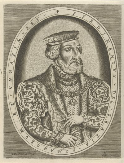Portret van Ferdinand I van Habsburg, Duits keizer door Pieter van der Heyden