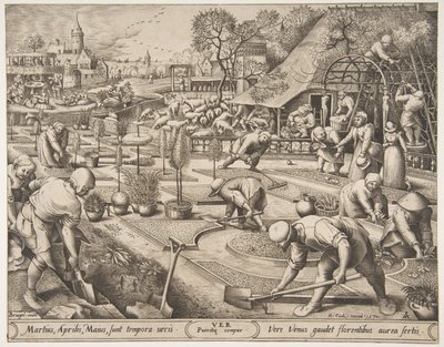 Lente uit De seizoenen, 1570 door Pieter van der Heyden