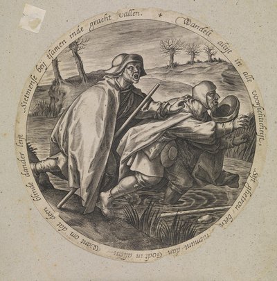 De blinden die de blinden leiden door Pieter van der Heyden