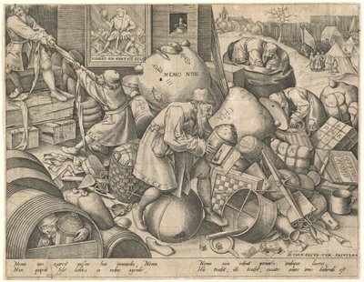 Elckerlijc door Pieter van der Heyden after Pieter Bruegel the Elder