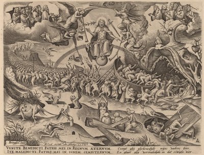 Het Laatste Oordeel door Pieter van der Heyden after Pieter Bruegel the Elder