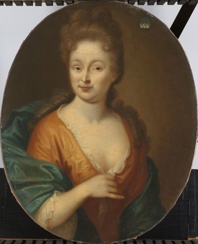 Portret van een vrouw, mogelijk Elisabeth Hollaer, echtgenote van Theodorus Rijswijk door Pieter van der Werff (attributed to)