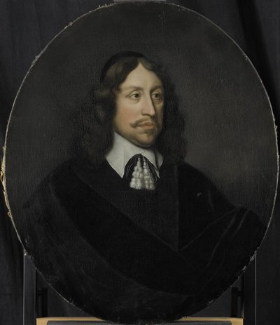 Portret van Johan de Vries, Directeur van de Rotterdamse Kamer van de VOC, gekozen in 1667 door Pieter van der Werff