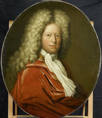 Portret van de heer Brust door Pieter van der Werff