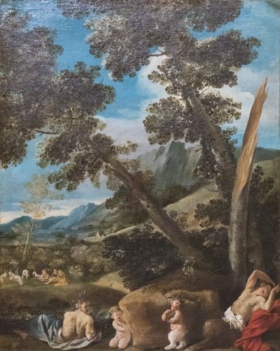 Landschap met saters door Pietro (1611 50) Testa
