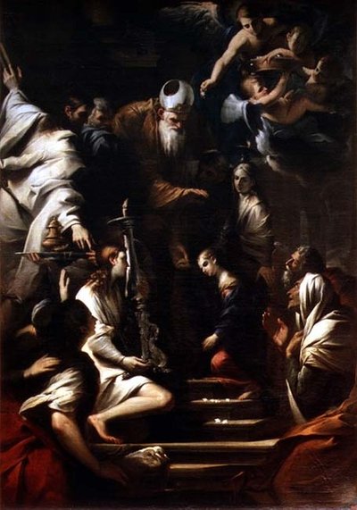 De presentatie van de Maagd Maria, begin 1640s door Pietro Testa