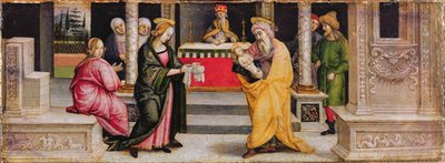 De presentatie in de tempel, ca. 1510 door Pietro (follower of) Perugino