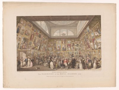 Tentoonstelling in de Royal Academy in Londen in 1787 door Pietro Antonio Martini