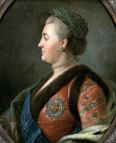 Portret van Catharina II de Grote, keizerin van Rusland door Pietro Antonio Rotari