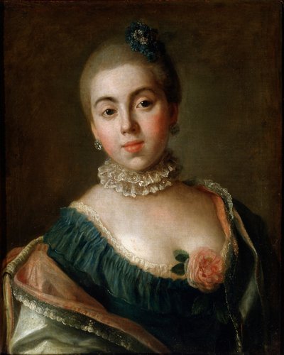 Portret van gravin Anna Golitsyna, barones Stroganova, 1759 door Pietro Antonio Rotari
