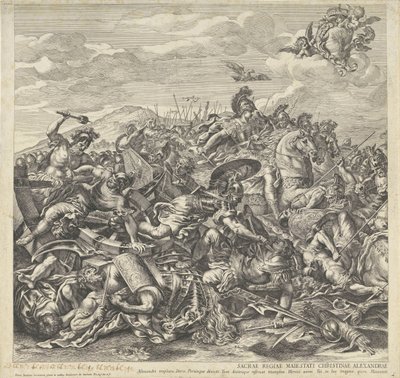 Slag bij Arbella (linker deel) door Pietro Aquila