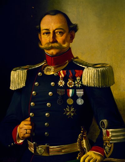 Portret van Italiaanse kolonel door Pietro Baldini